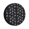 thumbnail image 1 of Sikiie purple cyan brown Skull PVC Leather Spare Tire Wheel Cover Spare Tire Cover, for Car Truck SUV Camper Trailer Universal Fit(14-17in)-14 inch, 1 of 6