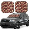 thumbnail image 1 of Sikiie record Skull rock Print Foldable Car Windshield Sun Visor, Car Window Sunshade Suitable for Sedan, SUV and Truck Car Accessories-Large, 1 of 6