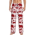 thumbnail image 1 of Sikiie red plaid Moose Bunny bear Pajama Pants Men, PJ Bottoms, Sleep & Lounge Pants-Medium, 1 of 6