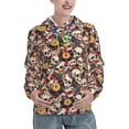 thumbnail image 1 of Sikiie rock Skull record artist Women's Casual Hoodies Long Sleeve Lightweight Pullover Tops Loose Sweatshirt-Large, 1 of 7