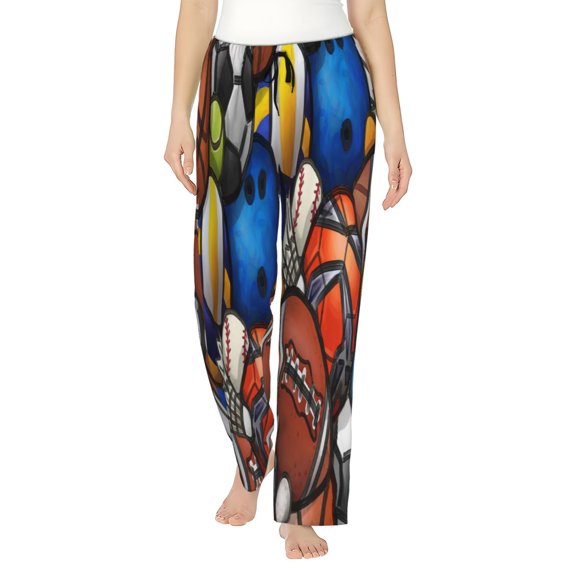 Sikiie sport ball Pajamas Pants for Women, Lounge for Women,Women’s Pajama Lounge Pants-X-Large