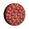 thumbnail image 1 of Sikiie tomato Tire Cover Wheel Protectors Tyre Covers Weatherproof Wheel Covers Universal Fit for Trailer Rv SUV Truck Camper Travel Trailers-15 inch, 1 of 6