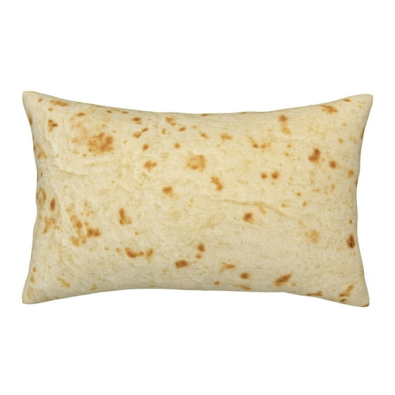 Sikiie tortilla Print Plush Pillow Cover, Wrinkle-proof and Stain-resistant Pillow Protector without Pillow Core, Home Decoration-14"x20"