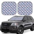 thumbnail image 1 of Sikiie white Skull blue daisy Print Foldable Car Windshield Sun Visor, Car Window Sunshade Suitable for Sedan, SUV and Truck Car Accessories-Small, 1 of 6