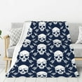 thumbnail image 1 of Sikiie white arrow Skull Cozy Flannel Fleece Throw Blanket: Lightweight & Thick for All Seasons - Perfect for Women, Men, & Kids"60"x50", 1 of 6