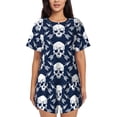 thumbnail image 1 of Sikiie white arrow Skull Womens Pajama Sets Short Sleeve Top With Pants Sleepwear 2 Piece Lounge SetX-Large, 1 of 6