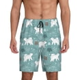 thumbnail image 1 of Sikiie whiter Snow bear Print Mens Pajama Shorts, Lounge Pant, Men's shorts，Sleep Pj Shorts for Men-Large, 1 of 6