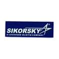 thumbnail image 1 of Sikorsky® Blue Logo PVC Glow in the Dark Patch - With Hook and Loop, 4", 1 of 2