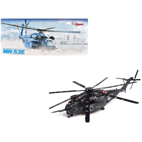 Sikorsky MH-53E Sea Dragon Helicopter "US Navy, Blackhawks, Tail Number 17" Dark Gray 1/72 Die Cast Model by Panzerkampf
