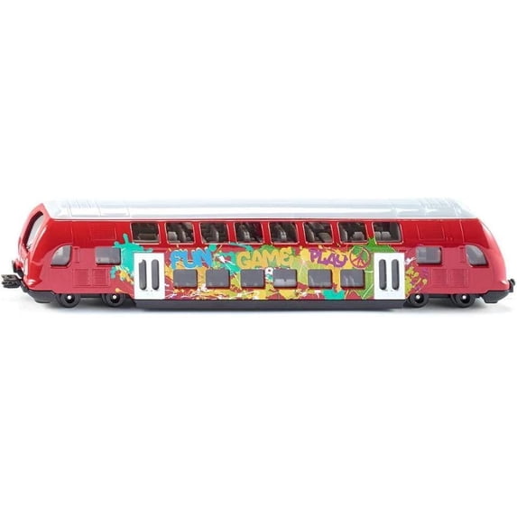 Siku 1791 Super Double-Decker Train, 1:87 Scale, Red