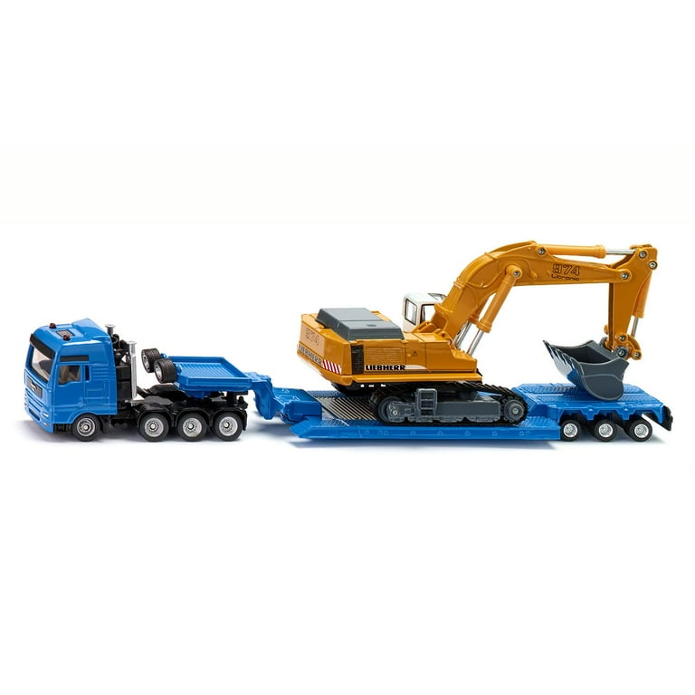 1/87 Liebherr 974 Excavator with MAN Truck & Lowboy Trailer by