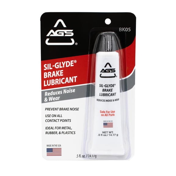 AGS Sil-Glyde Silicone Brake Lubricant - 0.5 oz High-Temperature Rubber-Safe