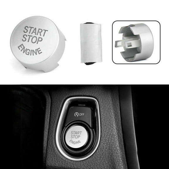 Silver Start Stop Engine Switch Button Cover For BMW F20 F30 F10 F01 F25 F26 U1