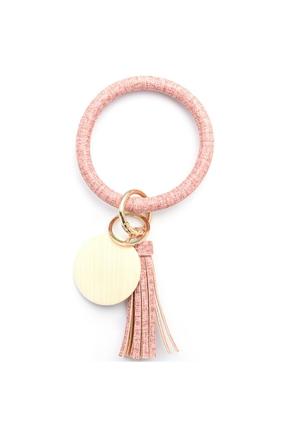 Bracelet Wristlet Key Ring Silicone Beaded Bangle Cute Key Chains For Women Men Jewelry Stainless Steel