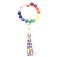thumbnail image 1 of SilKeychain Bracelet Wristlet Key Ring Silicone Beaded Bangle Cute Key Chains For Women Shoulder Necklace Bridal, 1 of 1