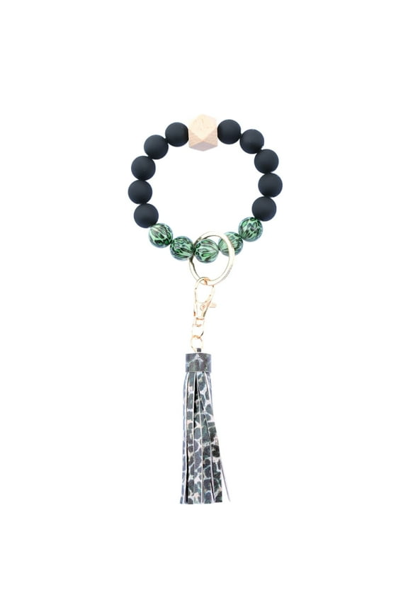 Bracelet Wristlet Key Ring Silicone Beaded Bangle Cute Key Chains For Women Shoulder Necklace Bridal