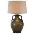 thumbnail image 1 of Sila 31 Inch Table Lamp - Pitcher Base - Textured Black - Handles - Drum Shade, 1 of 5