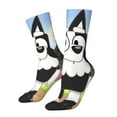 thumbnail image 1 of Silaia Bluey Print Adult Socks, Athletic Socks, Mens and Womens Crew Cushion Socks,Work Athletic Running Socks,Casual Breathable Socks, 1 of 6