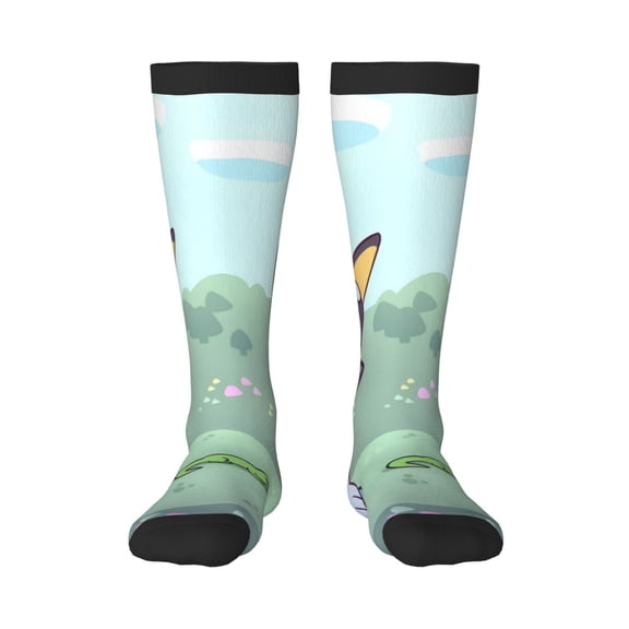 Silaia Bluey Print Socks For Women Men,Crew Socks,Sporty Calf Socks,Casual Socks, Design Socks for Hiking, Sport