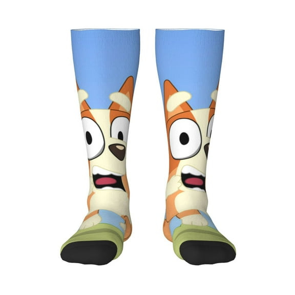 Silaia Bluey Print Socks For Women Men,Crew Socks,Sporty Calf Socks,Casual Socks, Design Socks for Hiking, Sport