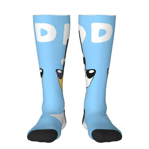 Silaia Bluey Print Socks For Women Men,Crew Socks,Sporty Calf Socks,Casual Socks, Design Socks for Hiking, Sport