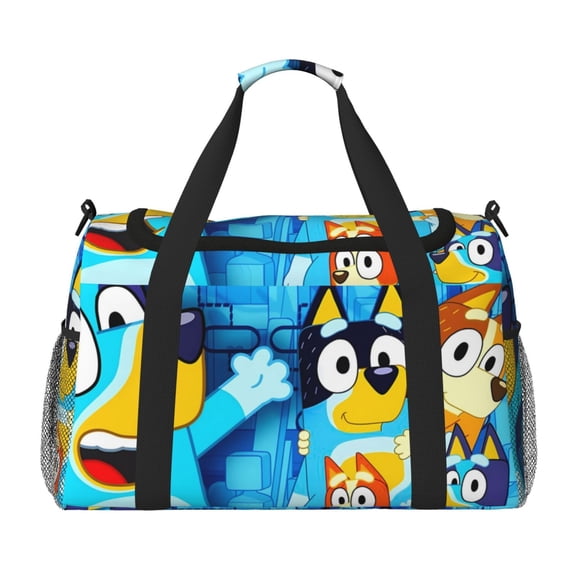 Silaia Bluey Print Travel Duffle Bag,Weekender Bag Carry On Tote Bags,Sport Gym Bag, Hospital Bag for Labor and Delivery, Overnight Bag Luggage Bag