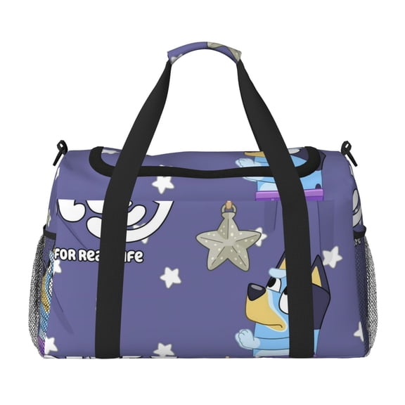 Silaia Bluey Print Travel Duffle Bag,Weekender Bag Carry On Tote Bags,Sport Gym Bag, Hospital Bag for Labor and Delivery, Overnight Bag Luggage Bag
