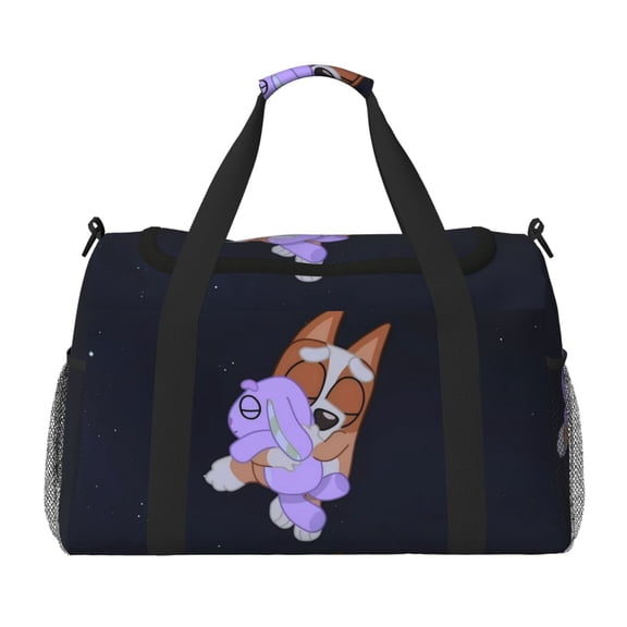 Silaia Bluey Print Travel Duffle Bag,Weekender Bag Carry On Tote Bags,Sport Gym Bag, Hospital Bag for Labor and Delivery, Overnight Bag Luggage Bag