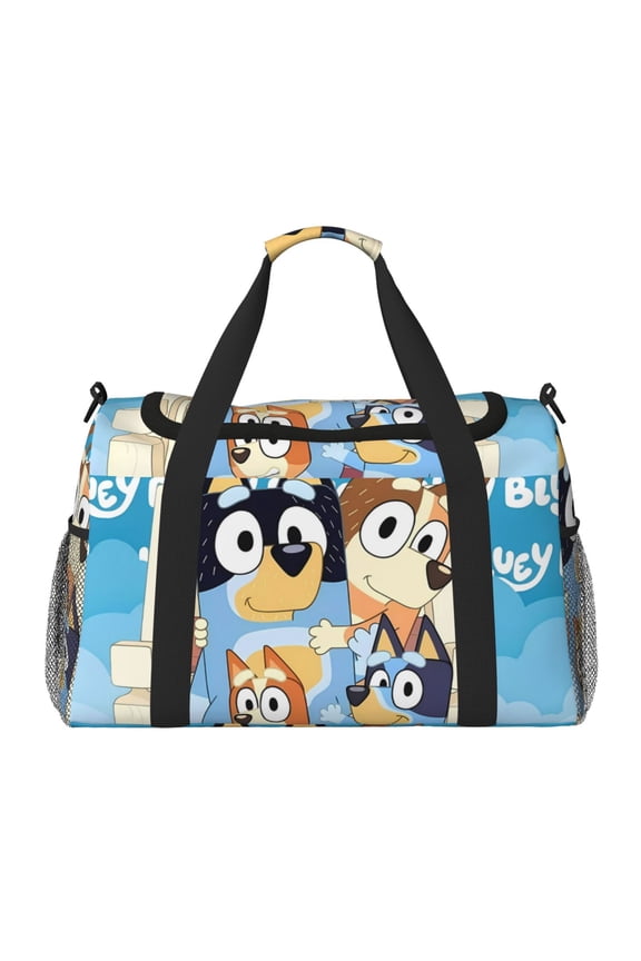 Bluey Print Travel Duffle Bag,Weekender Bag Carry On Tote Bags,Sport Gym Bag, Hospital Bag for Labor and Delivery, Overnight Bag Luggage Bag