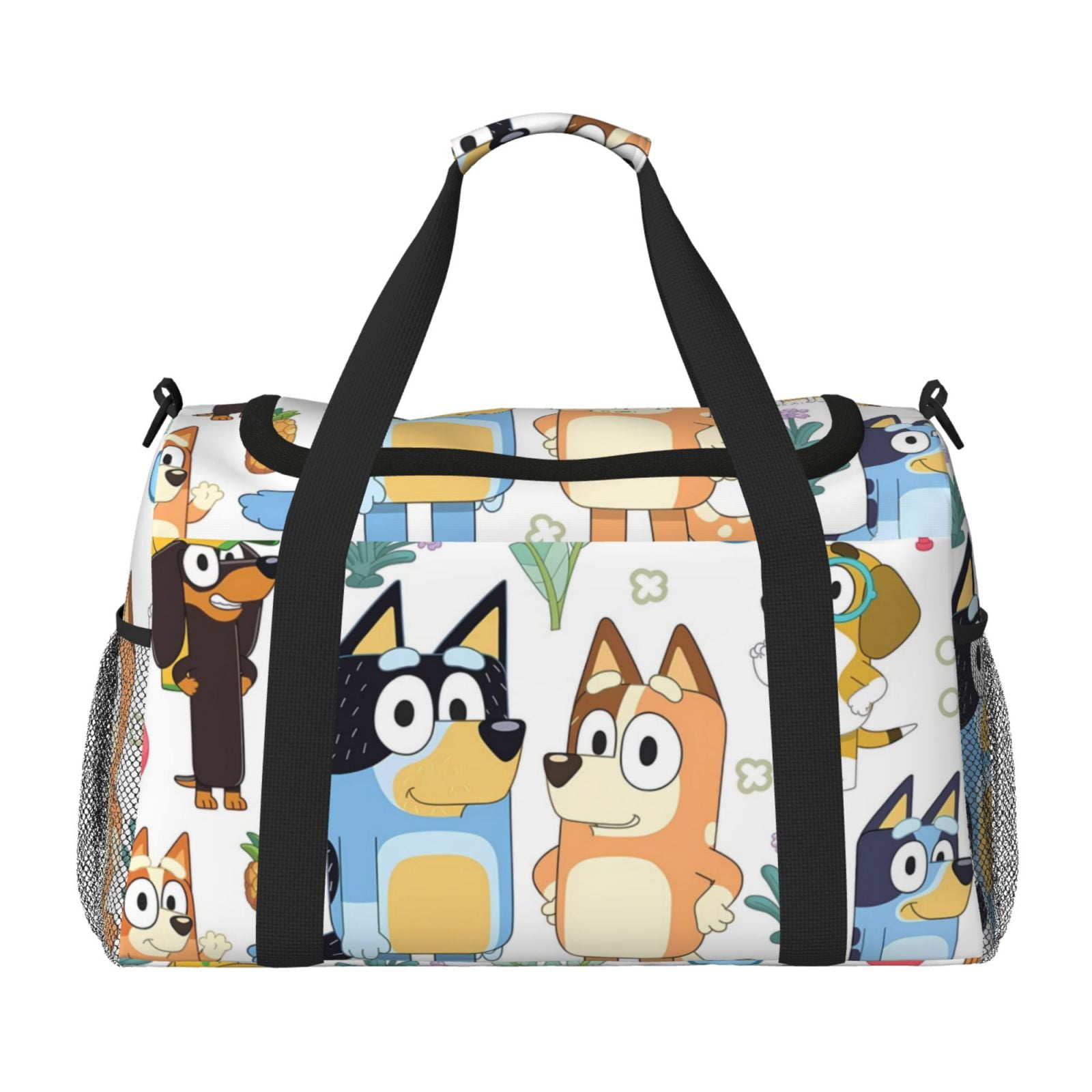 Silaia Bluey Print Travel Duffle Bag,Weekender Bag Carry On Tote Bags,Sport Gym Bag, Hospital Bag for Labor and Delivery, Overnight Bag Luggage Bag