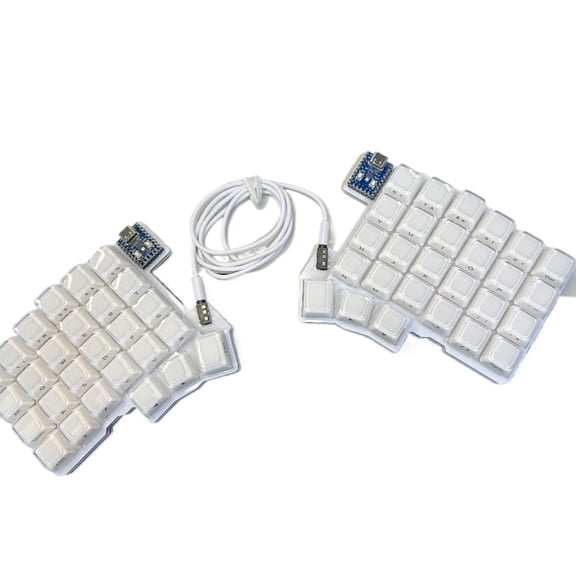 Silakka 54 Split Keyboard Ergonomic Mechanical Keyboard Hot Swappable QMK VIAL Programmable RP2040 Zero for PC Gaming Keyboard