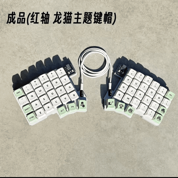Silakka54 Ergonomic Split Mechanical Keyboard Hot Swappable QMK VIAL Programmable RP2040 Zero for PC Gaming Custom Keyboard Gift