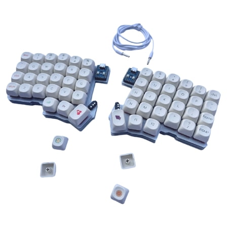 Silakka54 Split Ergonomic Mechanical Keyboard, Wired Hot-Swappable PCB with QMK/VIA