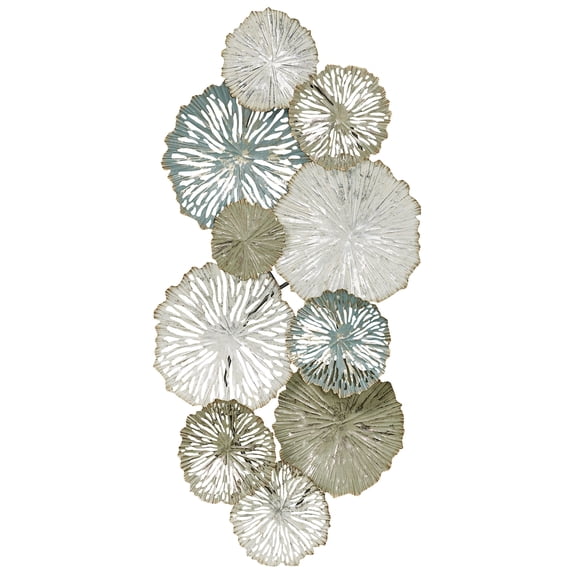 Silas Abstract Metal Wall Art Multi Cool 21 Inch wide x 3.5 Inch dia x 41 Inch high