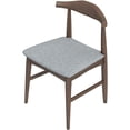 thumbnail image 1 of Silas Mid Century Modern Furniture Style Gray Fabric Dining Chair, 1 of 6