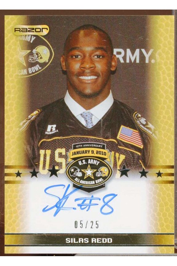 Silas Redd Rookie 2010 Razor Army All-American Bowl Tour Autographs Silver #SR1