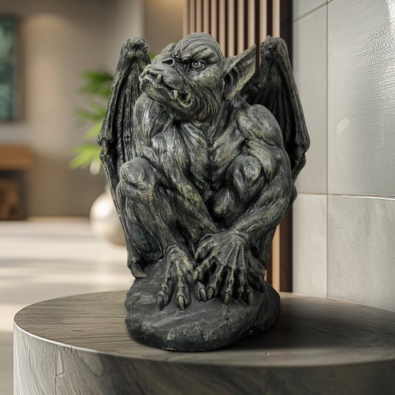Silas The Sentry Gargoyle Gothic Statue, 23.2inch High Medieval Renaissance Gargoyles Statues