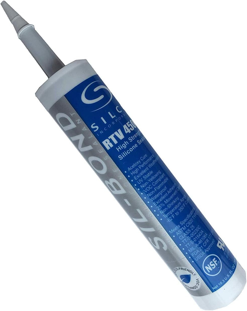 Silco SIlBond RTV4500 Food Safe Silicone Sealant and Adhesive, Clear