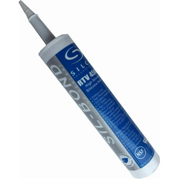 Silco SIl-Bond RTV4500 Food Safe Silicone Sealant and Adhesive, Clear, 10.3 oz Tube