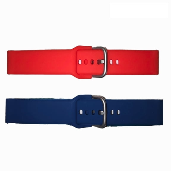 Silcone Bands for Samsung & Other Smart Watches 2 Pack - Compatible with All Devices Using Pin Connection