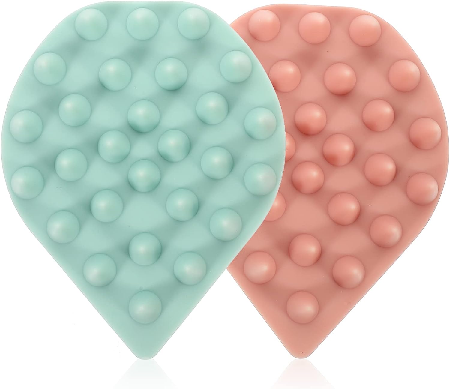 Silcone Body Hair Scrubber Hair Brush 2pcs Head Massage Scrubber Wash