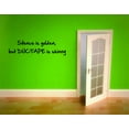 thumbnail image 1 of Silence Is Golden Picture Art - Living Room Sticker Vinyl Wall Decal 6 X 24 Inches, 1 of 1