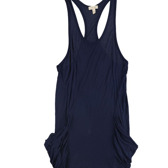 Silence + Noise Womens Side Pockets Racerback Tank Top, Blue, Small