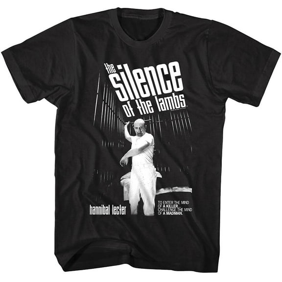 Silence of The Lambs Cell Attack Men's T Shirt (Black, AdultM)