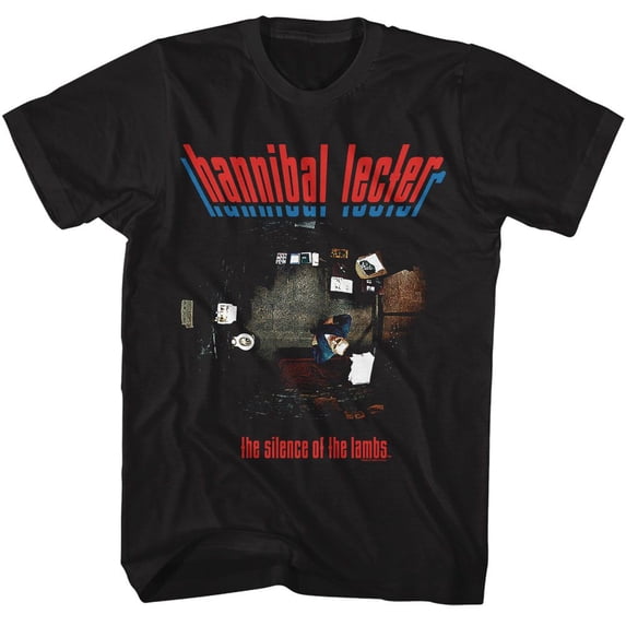 Silence Of The Lambs Hannibal Cell Black Adult T-Shirt Xlt