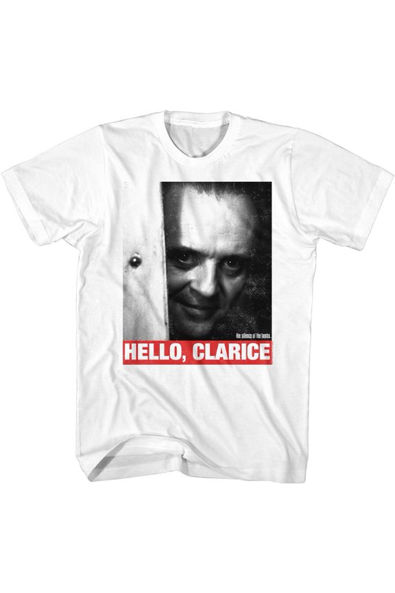 Silence Of The Lambs Hello Quote White Adult T-Shirt 5Xl