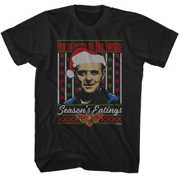Silence Of The Lambs Lecter Ugly Sweater Black Adult T-Shirt 2Xl