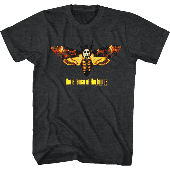 Silence Of The Lambs Moth Black Heather Adult T-Shirt 5Xl