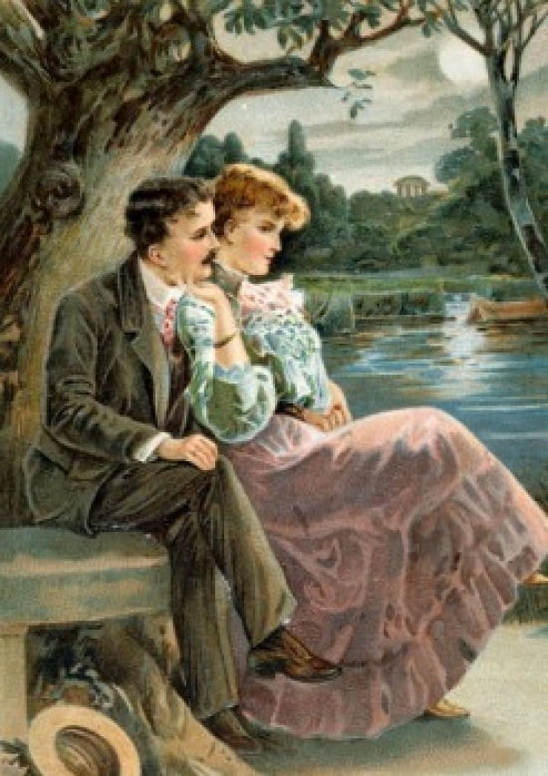 Silence Unbroken By Speech Nostalgia Cards 1908 Canvas Art - (18 x 24)