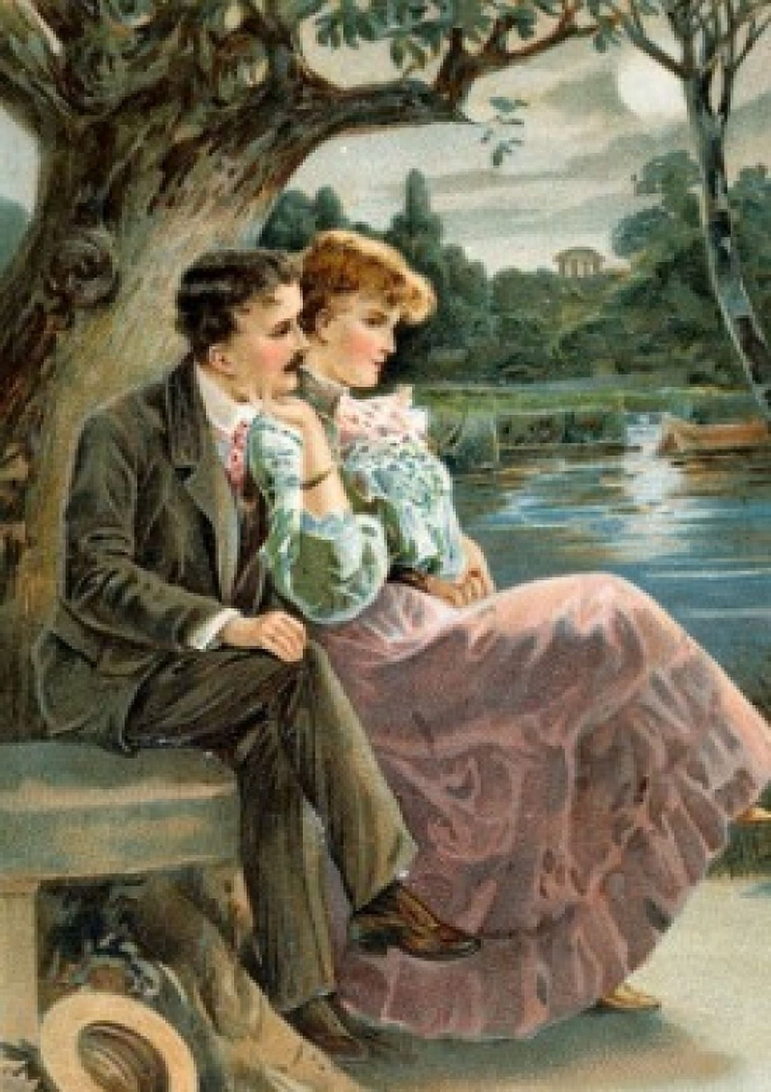 Silence Unbroken By Speech Nostalgia Cards 1908 Canvas Art - (24 x 36)